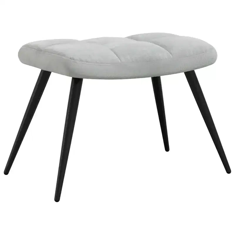 vidaXL Relaxing Chair with Stool - Light Grey Velvet Medium Footrest