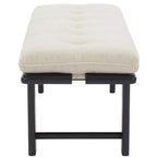 Bartolili Wood & Cushion Bench - SFV5116 - Beige/Black - Safavieh Couture