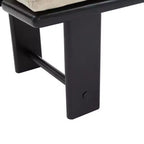 Bartolili Wood & Cushion Bench - SFV5116 - Beige/Black - Safavieh Couture