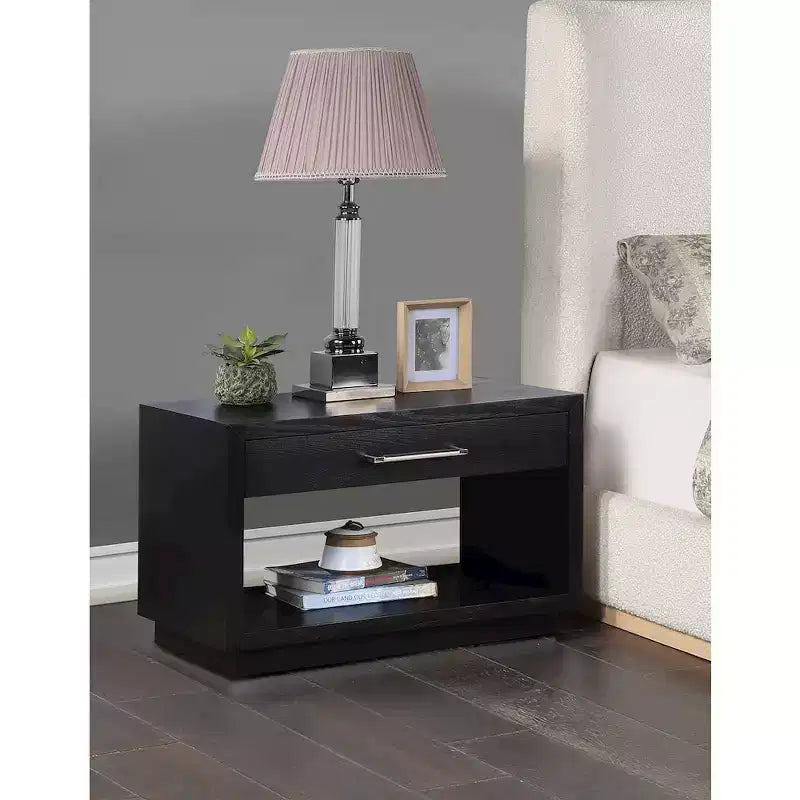 Meridian Furniture,Avery Wood Veneer Nightstand