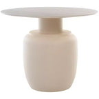 Kielh Tall Ceramic Side Table - ACC2902A - Beige Ceramic/Beige - Safavieh