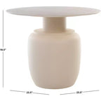 Table d'appoint haute en céramique Kielh - ACC2902A - Céramique beige/beige - Safavieh