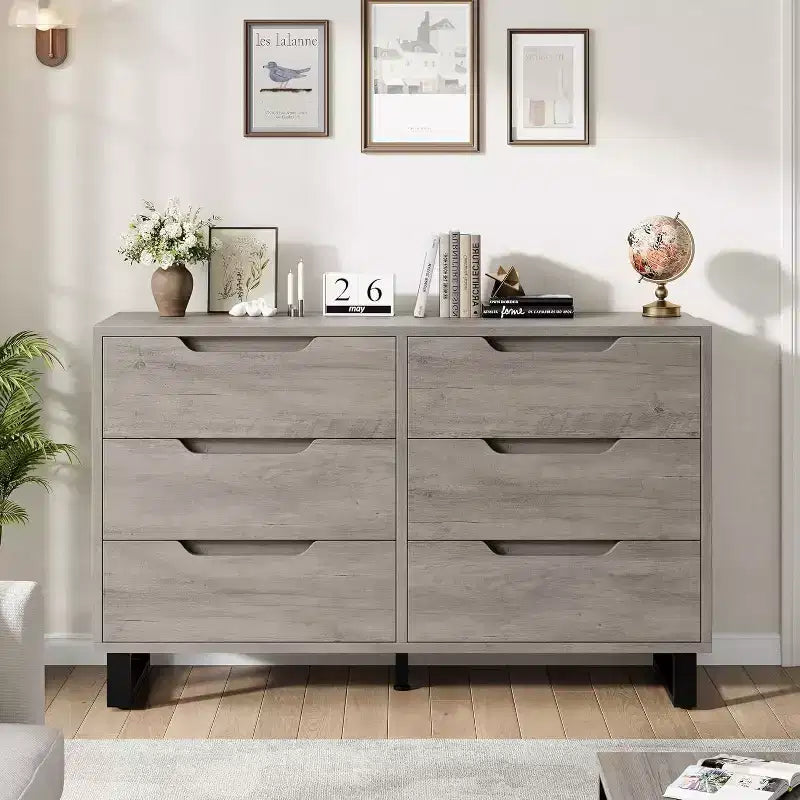 Acekool 6-Drawer Dresser - Versatile Storage for Any Room