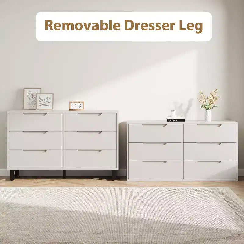 Acekool 6-Drawer Dresser - Versatile Storage for Any Room