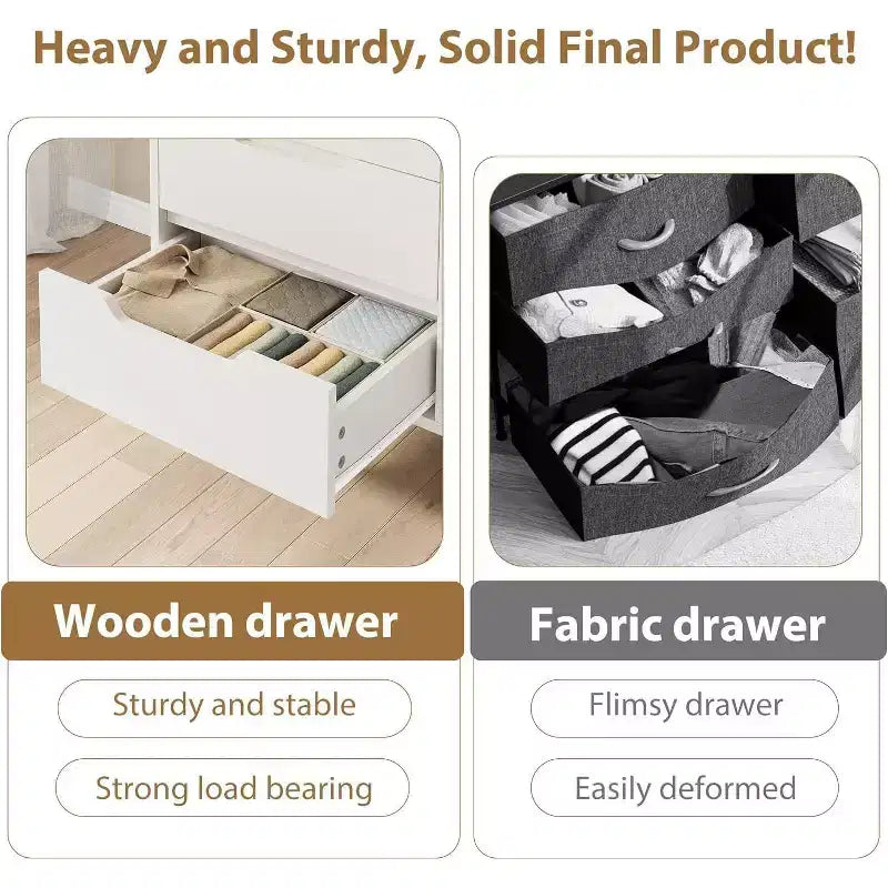 Acekool 6-Drawer Dresser - Versatile Storage for Any Room