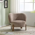 Christopher Knight Home Zoe, chaise sans accoudoirs rembourrée de style moderne du milieu du siècle, dossier à oreilles