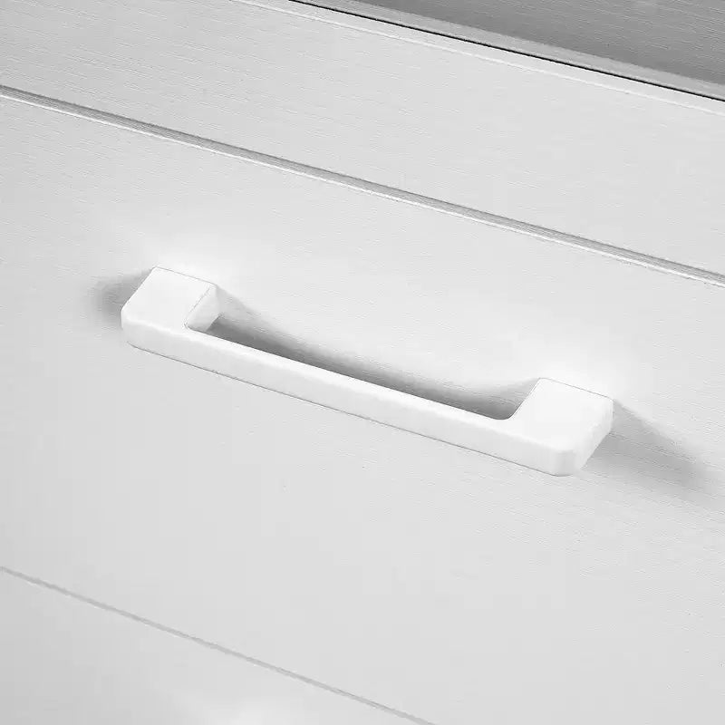 VECELO Commode Blanche Haute Moderne Table de Maquillage avec Lumières LED et Station de Recharge