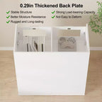 VECELO Commode Blanche Haute Moderne Table de Maquillage avec Lumières LED et Station de Recharge