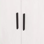 Meuble à chaussures MAYEERTY, étagère à 4 niveaux avec 1 tiroir, rangement autoportant en bois avec 2 portes blanches et étagères réglables pour l'entrée/le couloir