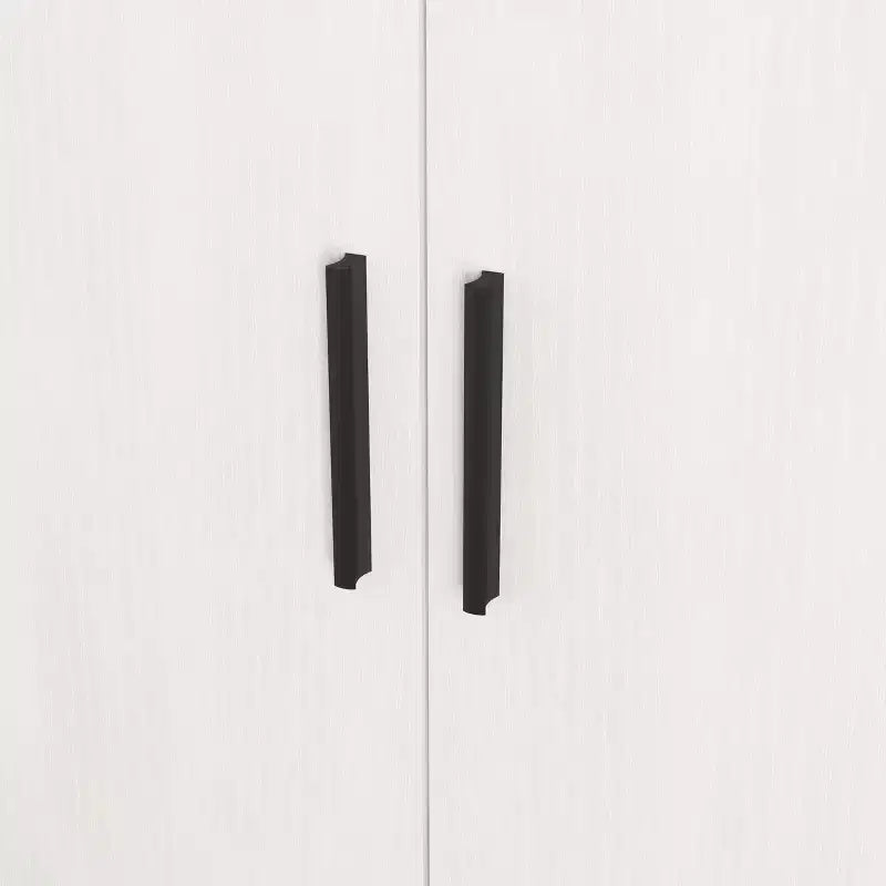 Meuble à chaussures MAYEERTY, étagère à 4 niveaux avec 1 tiroir, rangement autoportant en bois avec 2 portes blanches et étagères réglables pour l'entrée/le couloir