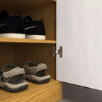 Meuble à chaussures MAYEERTY, étagère à 4 niveaux avec 1 tiroir, rangement autoportant en bois avec 2 portes blanches et étagères réglables pour l'entrée/le couloir