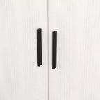 Meuble à chaussures MAYEERTY, étagère à 4 niveaux avec 1 tiroir, rangement autoportant en bois avec 2 portes blanches et étagères réglables pour l'entrée/le couloir