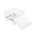 Canapé 2 places blanc élégant en chenille avec 2 poufs de rangement, dossier et accoudoirs cylindriques