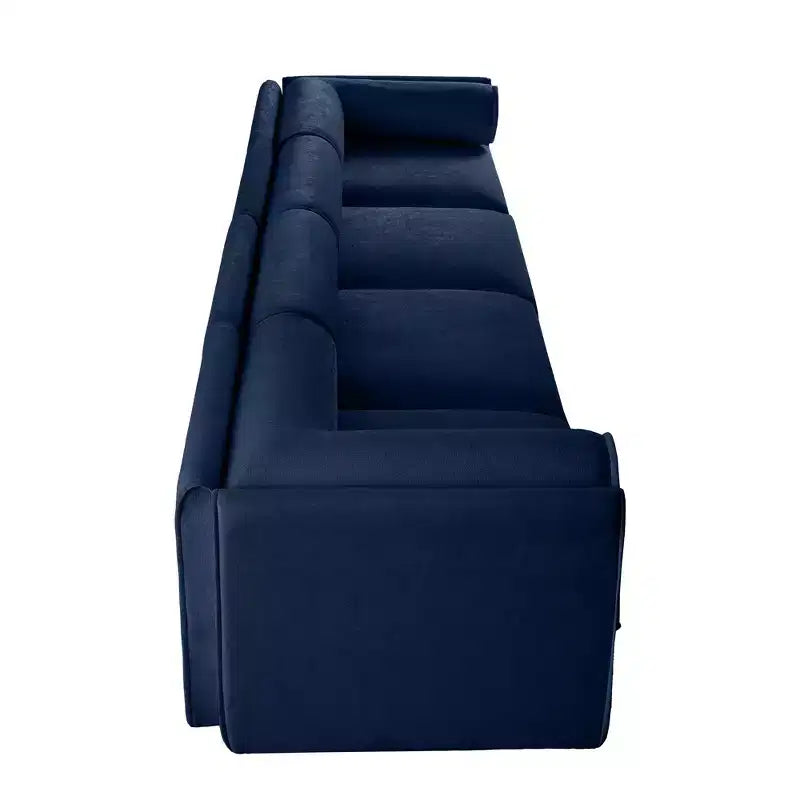 Canapé modulable avec rangement, dossier cylindrique et accoudoirs, assise profonde et confortable, durable et offrant un bon soutien pour le salon.