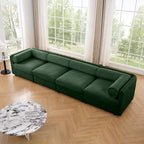 Canapé modulable avec rangement, dossier cylindrique et accoudoirs, assise profonde et confortable, durable et offrant un bon soutien pour le salon.