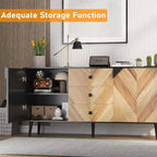 GustoWave 55.1 3 Drawer Cabinet with Adjustable Shelves and Doors with Storage