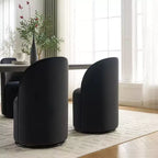 Chaises de salle à manger pivotantes Okak Modern 360°, chaises de cuisine confortables en velours avec coussins épais, chaise d'appoint rembourrée pour chambre à coucher