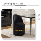 Chaises de salle à manger pivotantes Okak Modern 360°, chaises de cuisine confortables en velours avec coussins épais, chaise d'appoint rembourrée pour chambre à coucher