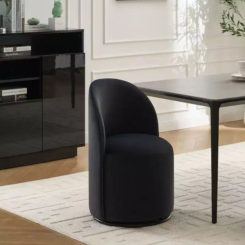 Chaises de salle à manger pivotantes Okak Modern 360°, chaises de cuisine confortables en velours avec coussins épais, chaise d'appoint rembourrée pour chambre à coucher
