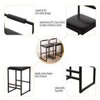 MAYEERTY Tabourets de Bar avec Dossier Lot de 2 - Hauteur Comptoir, Cuir PU, Repose-Pieds