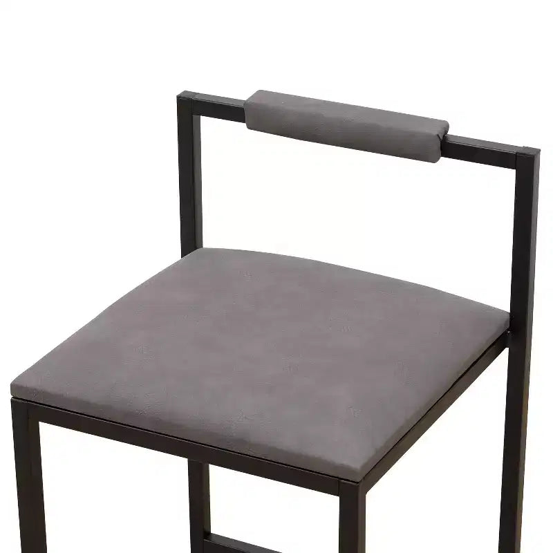 MAYEERTY Tabourets de Bar avec Dossier Lot de 2 - Hauteur Comptoir, Cuir PU, Repose-Pieds