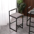 MAYEERTY Tabourets de Bar avec Dossier Lot de 2 - Hauteur Comptoir, Cuir PU, Repose-Pieds