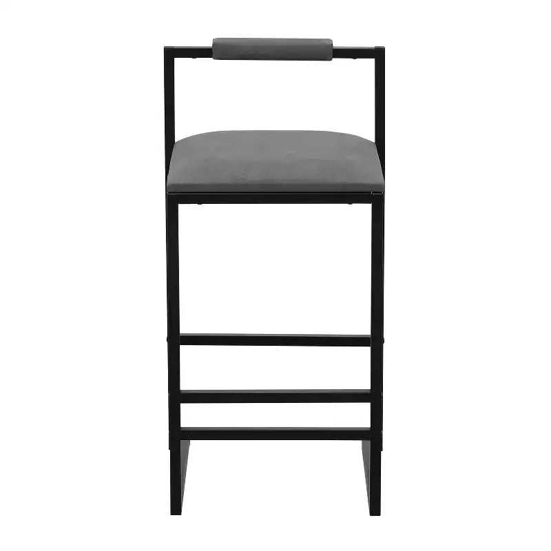 MAYEERTY Tabourets de Bar avec Dossier Lot de 2 - Hauteur Comptoir, Cuir PU, Repose-Pieds