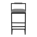 MAYEERTY Tabourets de Bar avec Dossier Lot de 2 - Hauteur Comptoir, Cuir PU, Repose-Pieds