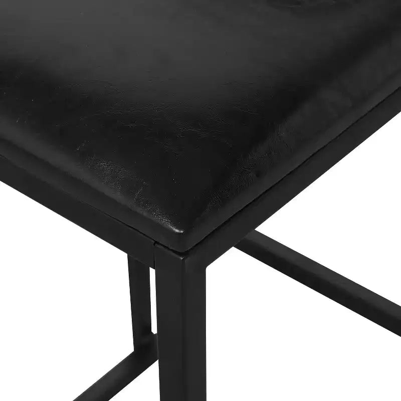MAYEERTY Tabourets de Bar avec Dossier Lot de 2 - Hauteur Comptoir, Cuir PU, Repose-Pieds