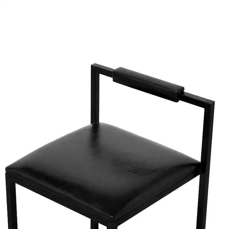 MAYEERTY Tabourets de Bar avec Dossier Lot de 2 - Hauteur Comptoir, Cuir PU, Repose-Pieds