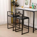 MAYEERTY Bar Stools with Backrest Set of 2 - Counter Height, PU Leather, Footrest