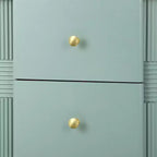Table de Chevet Minimaliste Moderne Whisen avec 2 Tiroirs de Rangement, Poignées et Pieds en Métal Doré, Design Texturé Unique