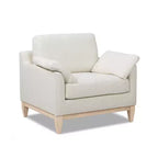 Jennifer Taylor Home Pasadena 36 Wide Modern Farmhouse Accent Arm Chair in Flax White