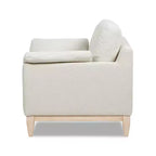 Jennifer Taylor Home Pasadena 36 Wide Modern Farmhouse Accent Arm Chair in Flax White