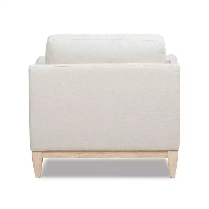 Jennifer Taylor Home Pasadena 36 Wide Modern Farmhouse Accent Arm Chair in Flax White