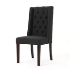 Christopher Knight Home Tracy - Chaise de salle à manger en tissu avec dossier haut capitonné et pieds en bois de bouleau (Lot de 2)