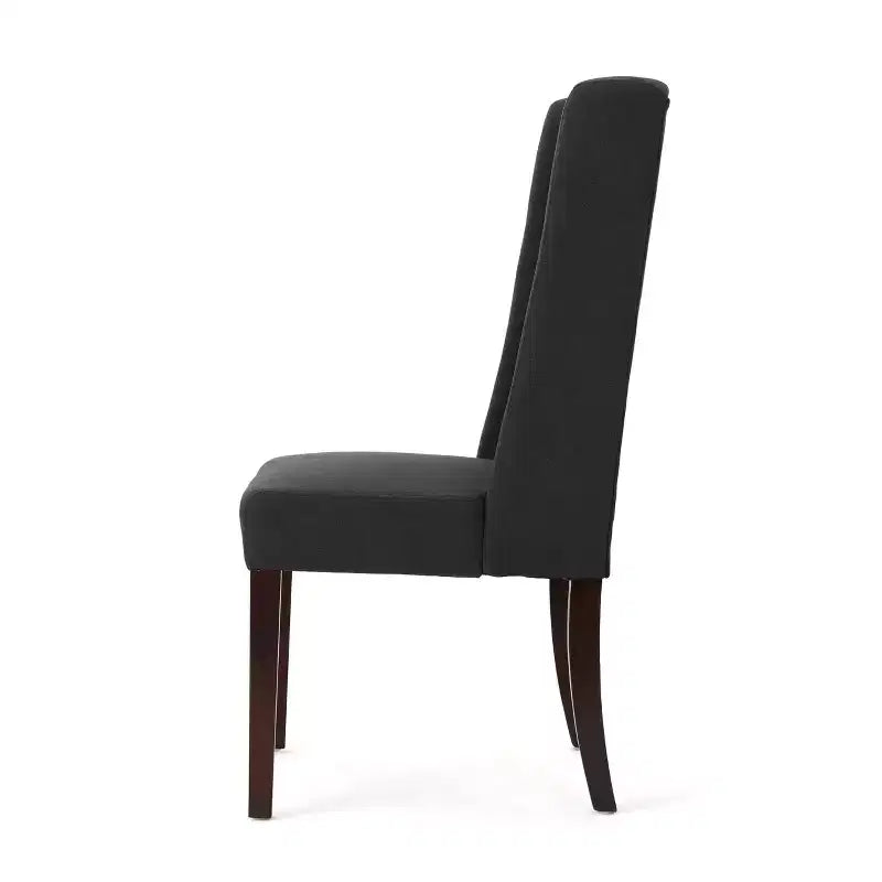 Christopher Knight Home Tracy - Chaise de salle à manger en tissu avec dossier haut capitonné et pieds en bois de bouleau (Lot de 2)