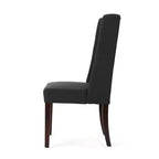 Christopher Knight Home Tracy - Chaise de salle à manger en tissu avec dossier haut capitonné et pieds en bois de bouleau (Lot de 2)