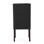 Christopher Knight Home Tracy - Chaise de salle à manger en tissu avec dossier haut capitonné et pieds en bois de bouleau (Lot de 2)