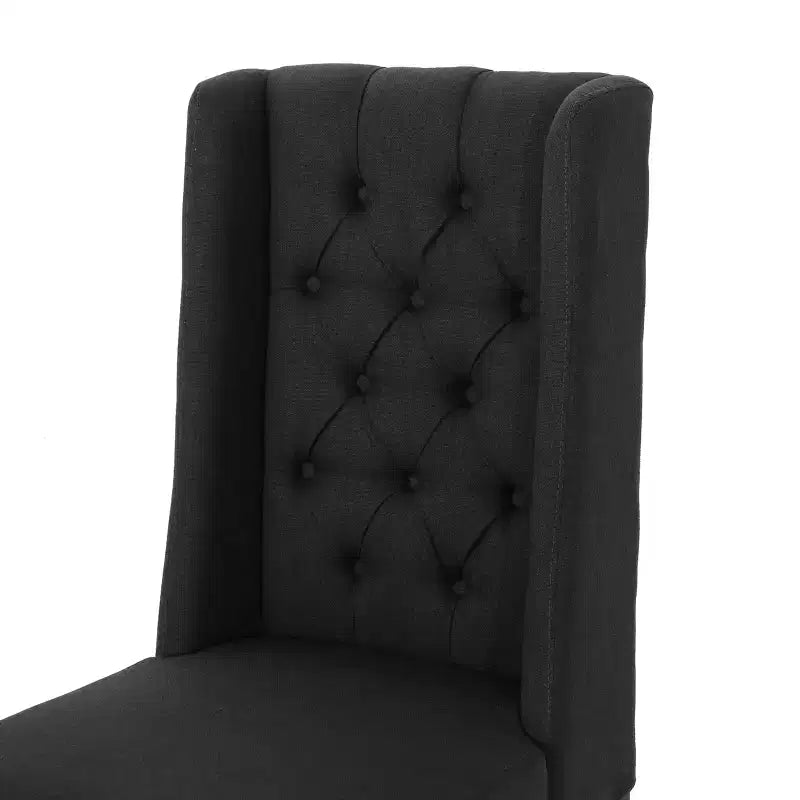 Christopher Knight Home Tracy - Chaise de salle à manger en tissu avec dossier haut capitonné et pieds en bois de bouleau (Lot de 2)