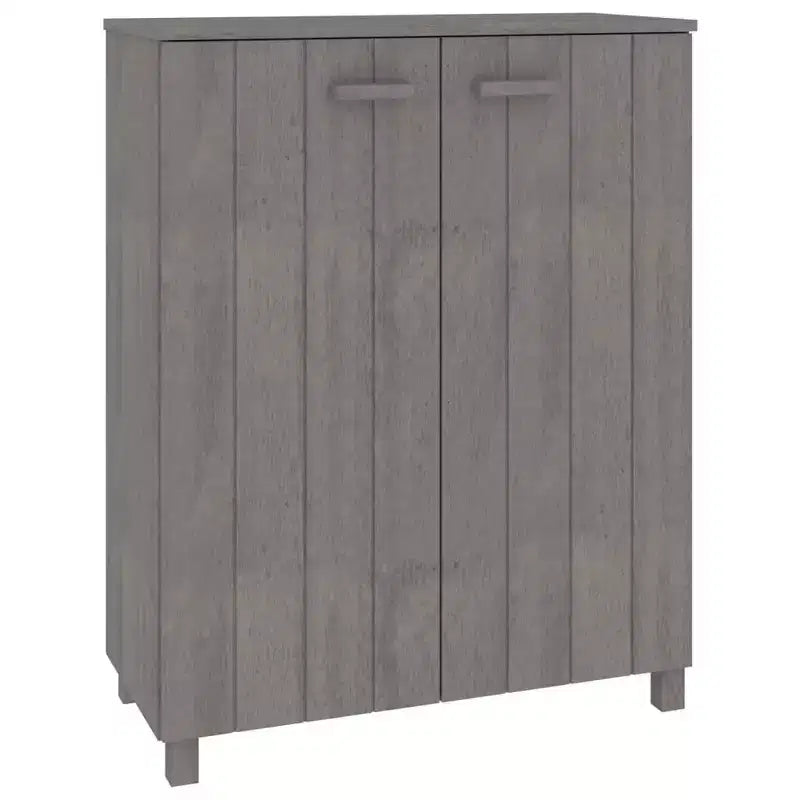 33.5x15.7x42.5 Pine Wood Shoe Cabinet-Light Gray