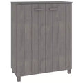 33.5x15.7x42.5 Pine Wood Shoe Cabinet-Light Gray