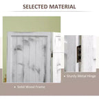 MAYEERTY 4 Panel Room Divider Folding Privacy Screen Wood Grain Design White 63.25x67x0.75