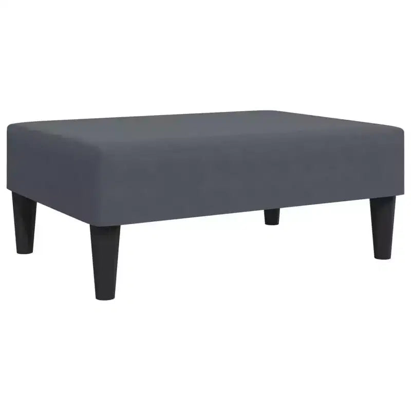 vidaXL Ensemble canapé-lit convertible 2 places avec repose-pieds en velours gris foncé luxueux, meuble polyvalent pour salon ou bureau