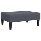 vidaXL Ensemble canapé-lit convertible 2 places avec repose-pieds en velours gris foncé luxueux, meuble polyvalent pour salon ou bureau