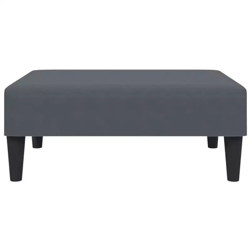 vidaXL Ensemble canapé-lit convertible 2 places avec repose-pieds en velours gris foncé luxueux, meuble polyvalent pour salon ou bureau