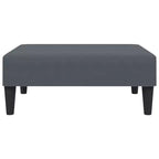 vidaXL Ensemble canapé-lit convertible 2 places avec repose-pieds en velours gris foncé luxueux, meuble polyvalent pour salon ou bureau