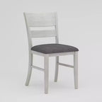 VECELO Farmhouse Style Dining Table Set, Rubber Wood Table with 4/6 Upholstered Dining Chairs, Gray