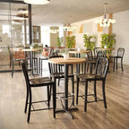 Plateau de table rond Flash Furniture Bennett en bois massif de 1,5 pouce d'épaisseur