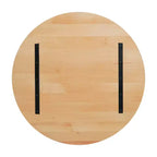 Plateau de table rond Flash Furniture Bennett en bois massif de 1,5 pouce d'épaisseur